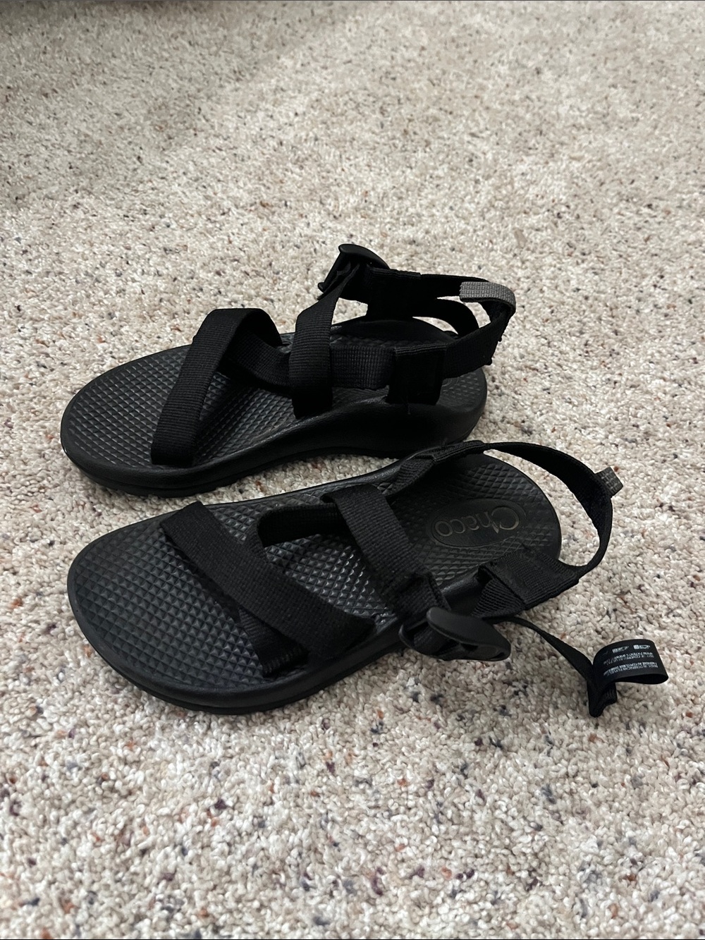 Chaco kids Black Adjustable Strap Sandals
